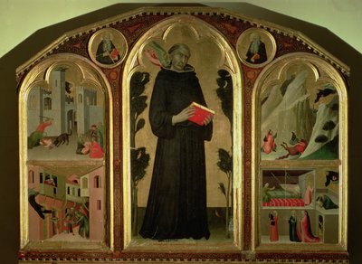 The Blessed Agostino Novello Altarpiece, with four of his miracles by Simone Martini